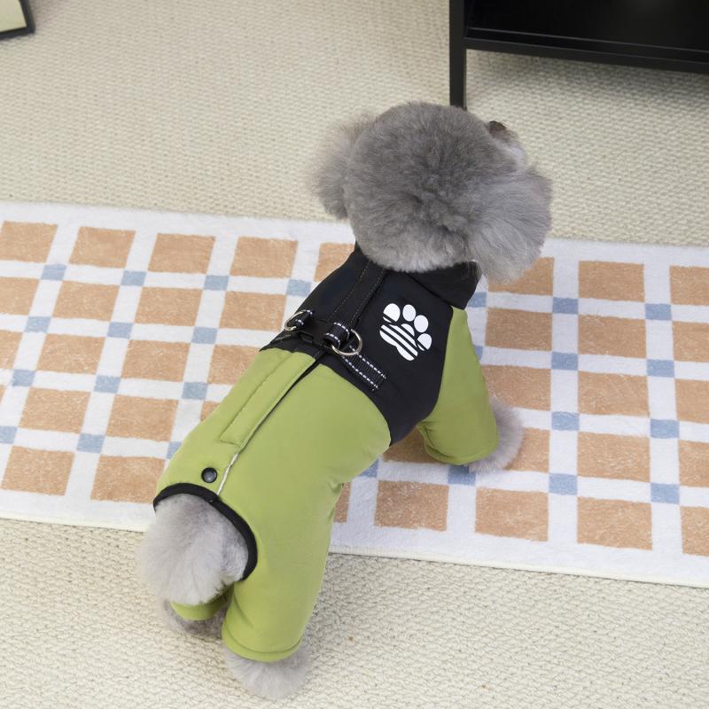 PAW COUTURE gyvūnų augintinių kombinezonas, juodas/žalias