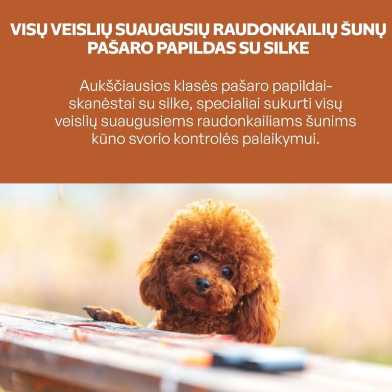 Nature's Protection Superior Care visų veislių suaugusių raudonkailių šunų, svorio kontrolei, begrūdis pašaro papildas - skanėstai su silke