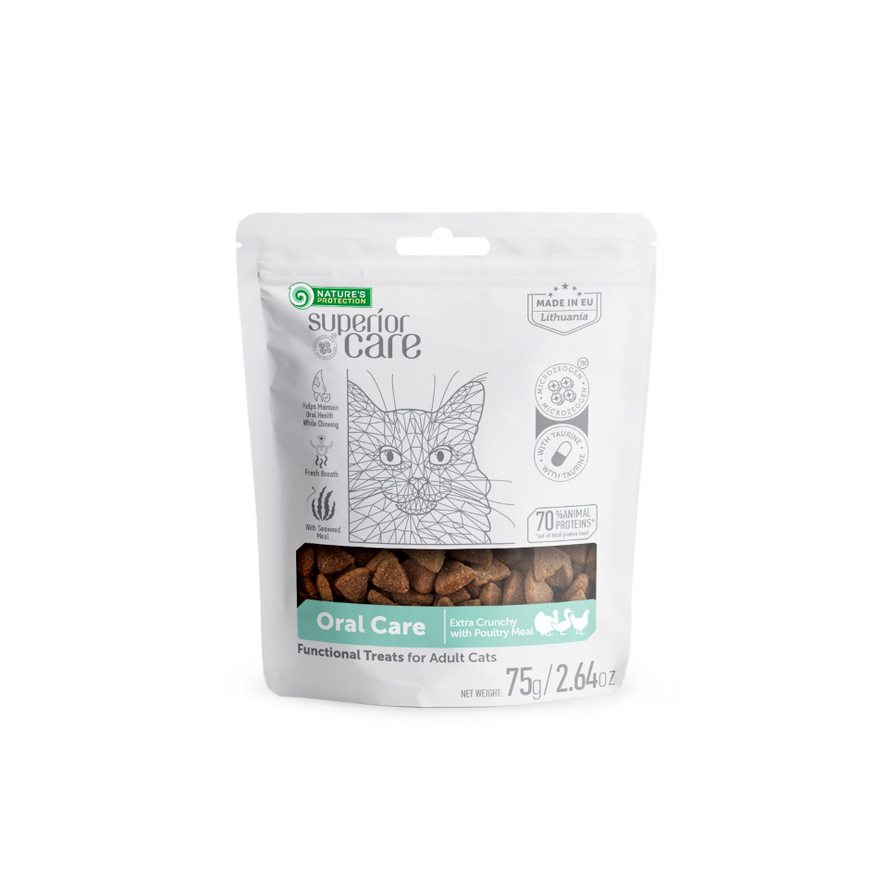 Oral Care Cats Dental Treats For Adult Cats Of All Breeds With Poultry And Seaweed