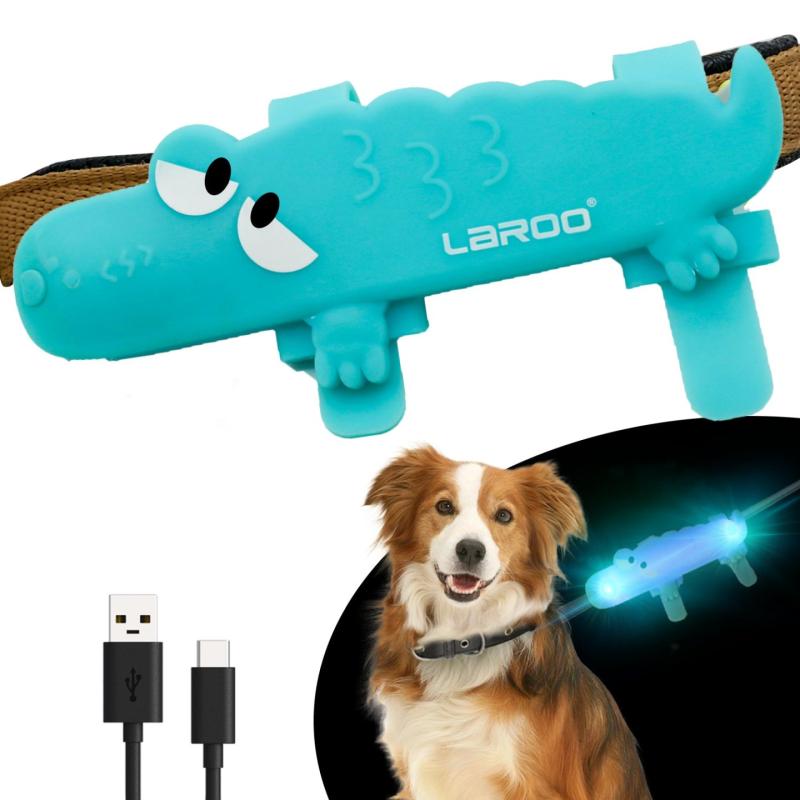Gyvūnų augintinių šviečianti juosta, silikoninė, USB-C įkraunama
