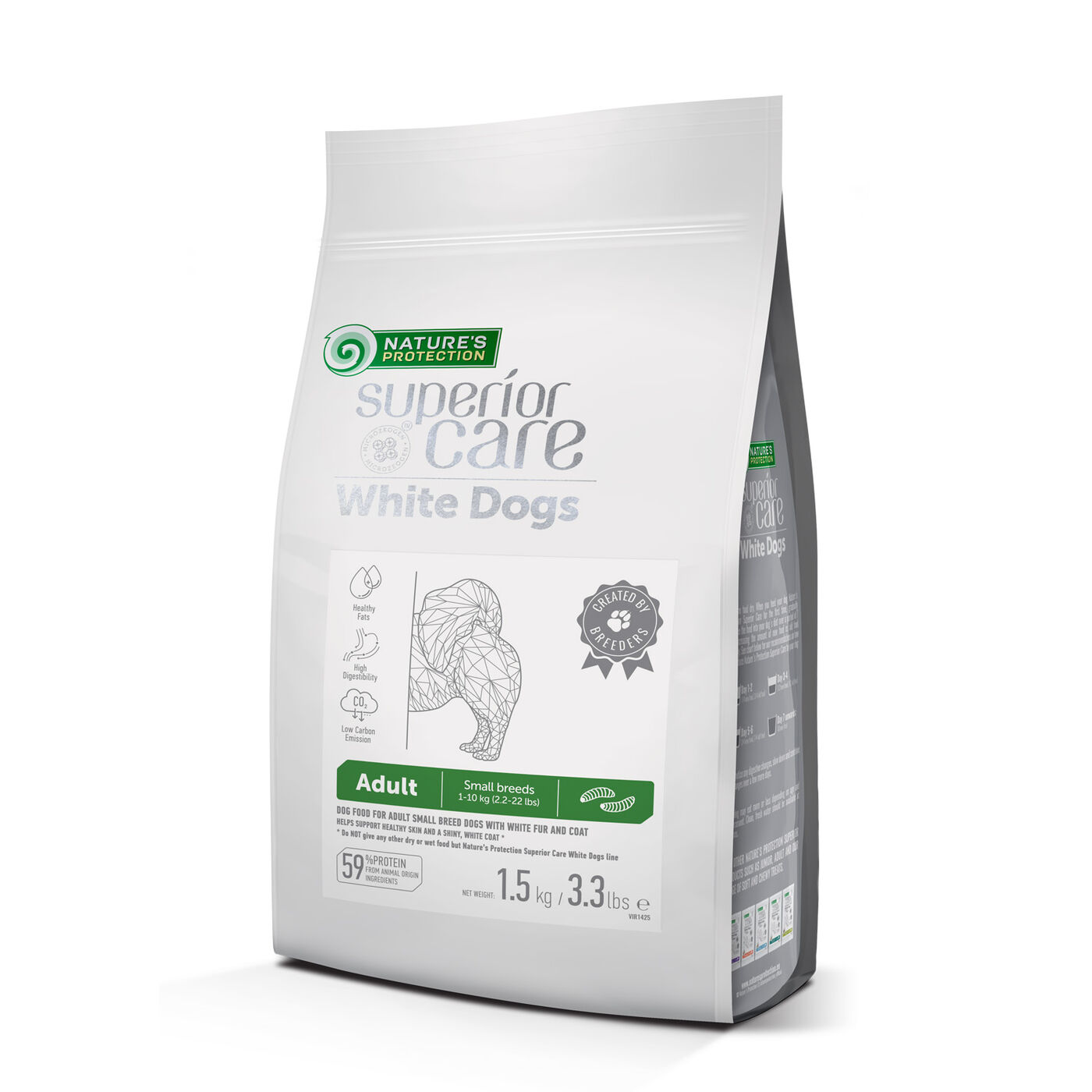 Adult Dogs Food for Light Coat Small Breeds with Insects
