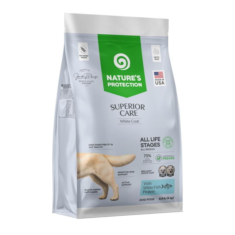 All Life Stages Dogs Food for Light Coat All Breeds with White Fish and Rice