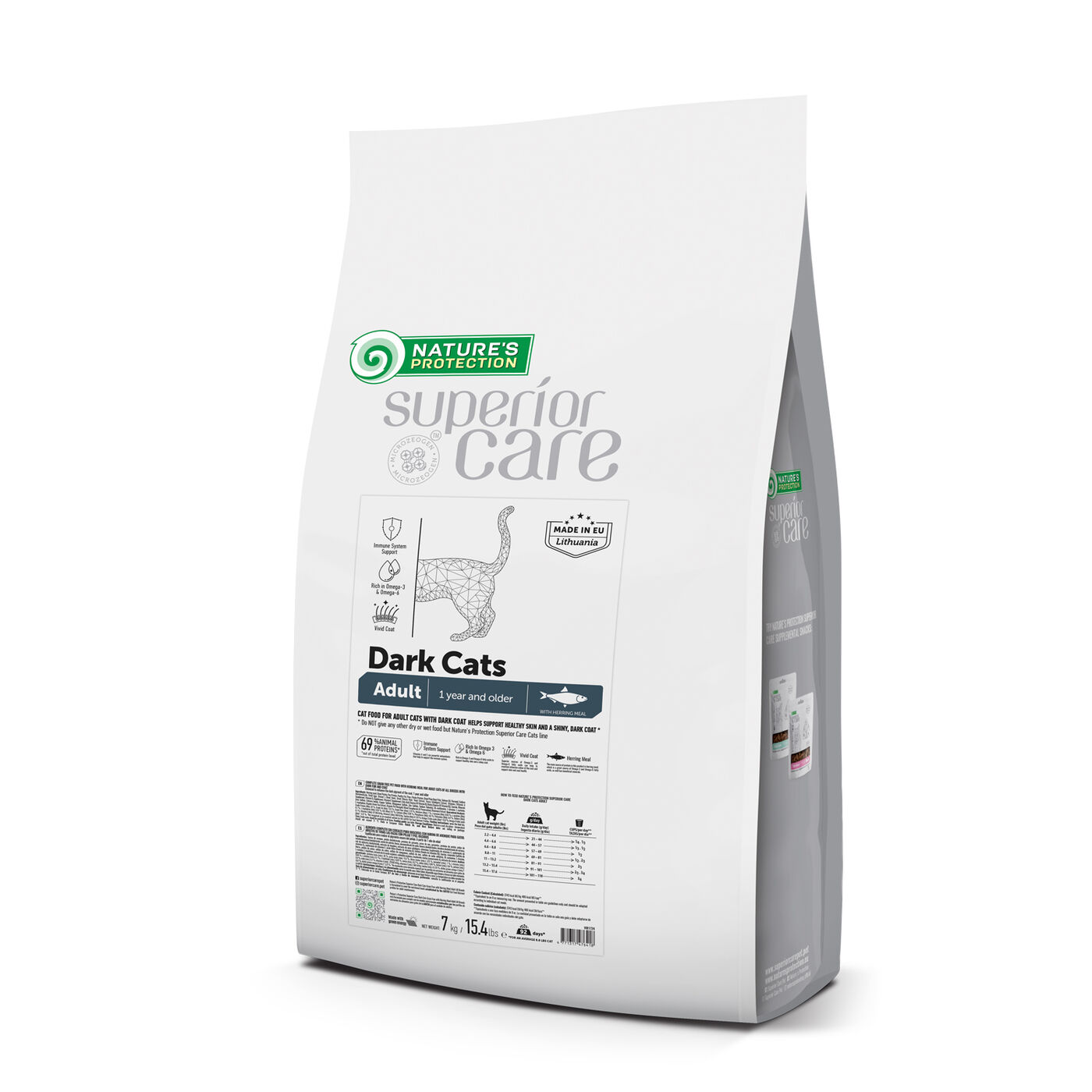 Adult Dark Cats Dry Food with Herring – For All Breeds