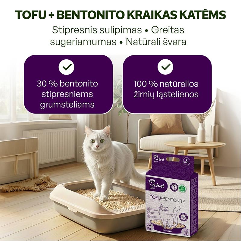 Kačių kraikas su bentonitu, originalus