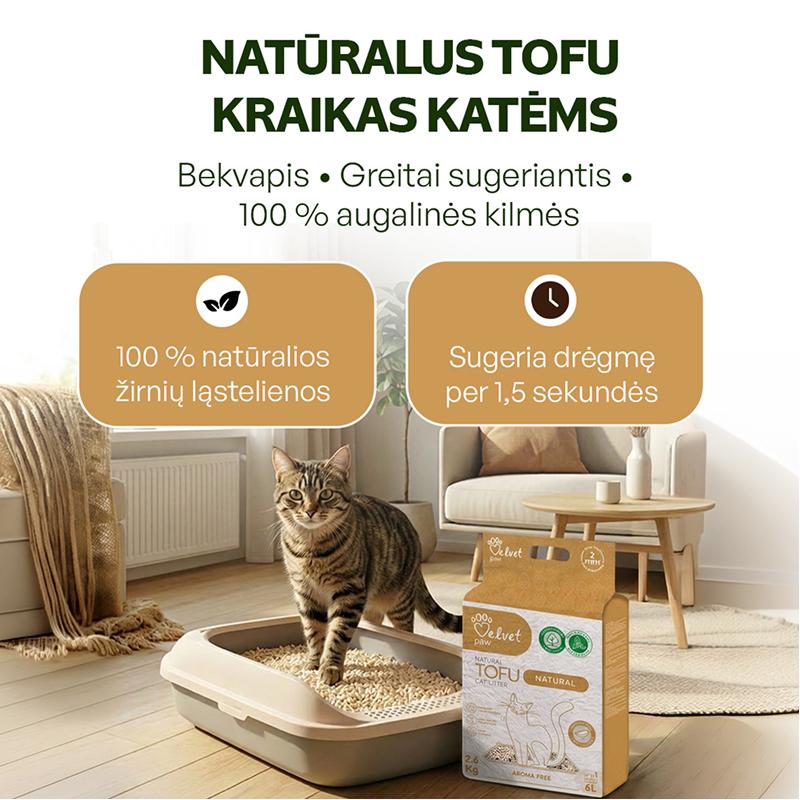 Natūralus, bekvapis kačių kraikas