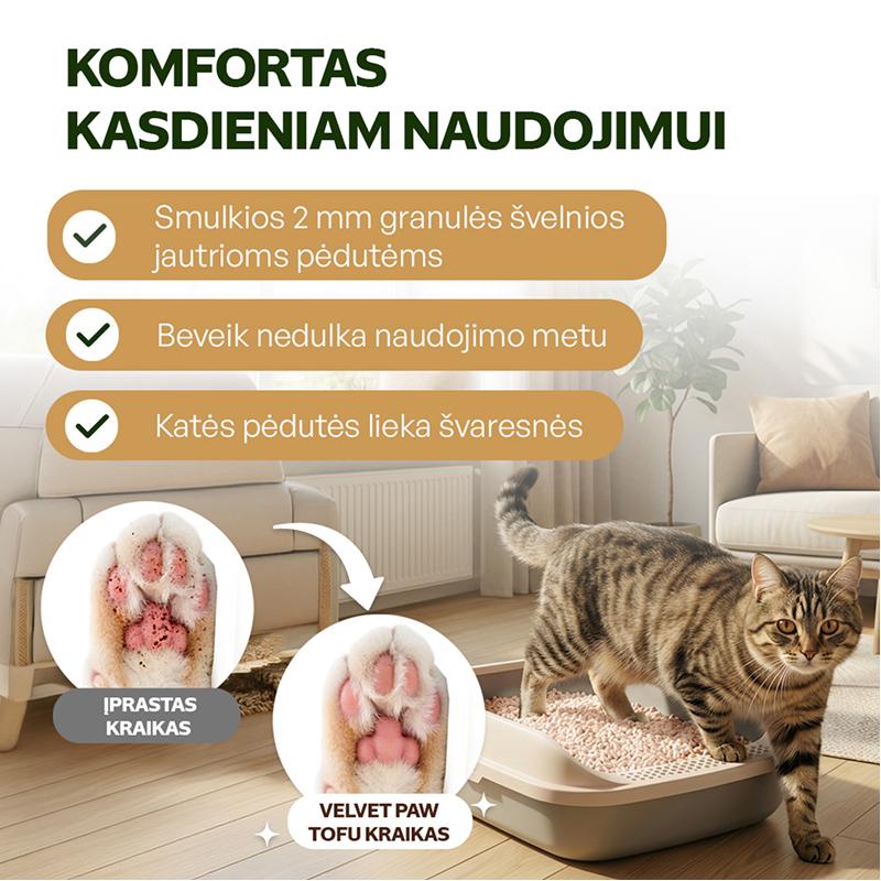 Natūralus, bekvapis kačių kraikas