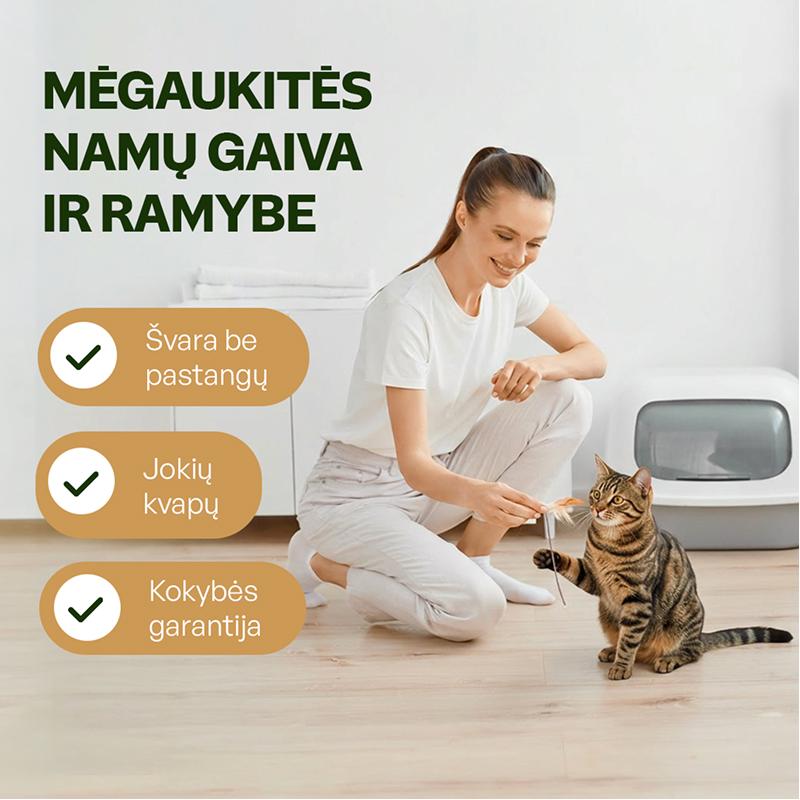 Natūralus, bekvapis kačių kraikas