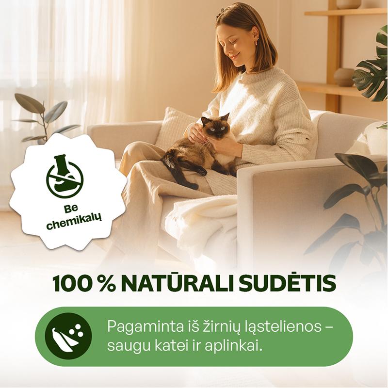Aktyvių kačių kraikas su žaliosios mačia arbatos esencija | KIKA