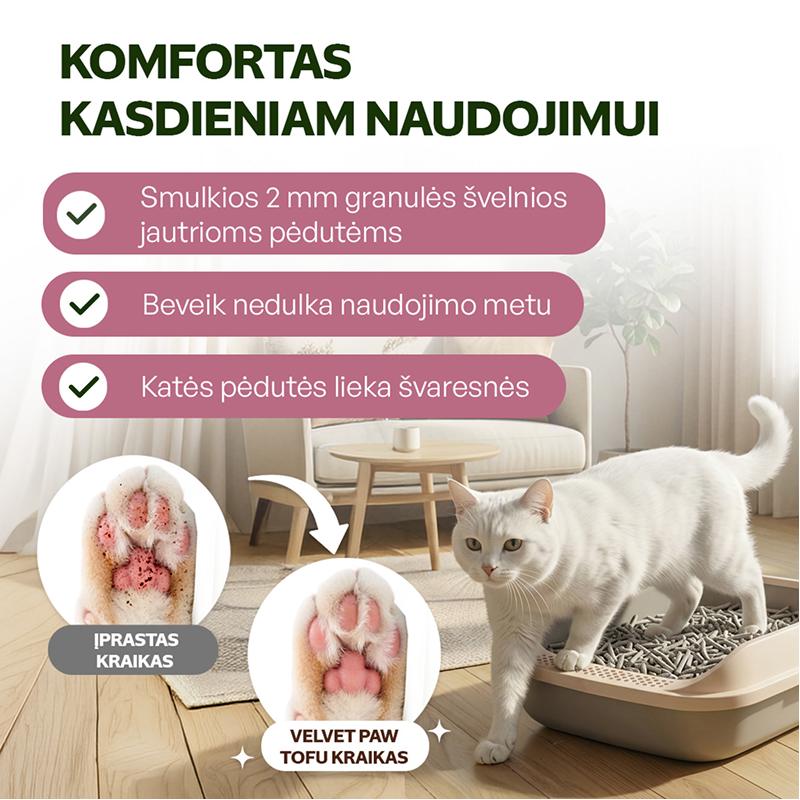 Kačių kraikas su bambuko anglimi, ulongo arbatos ir sakuros esencija