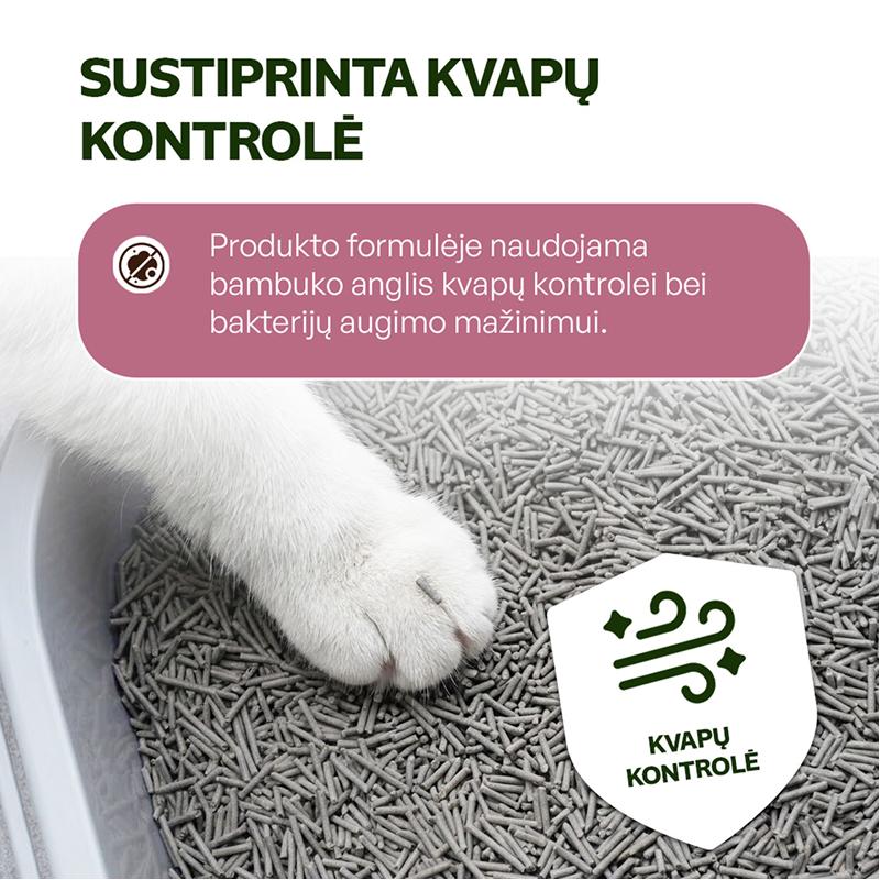 Kačių kraikas su bambuko anglimi, ulongo arbatos ir sakuros esencija