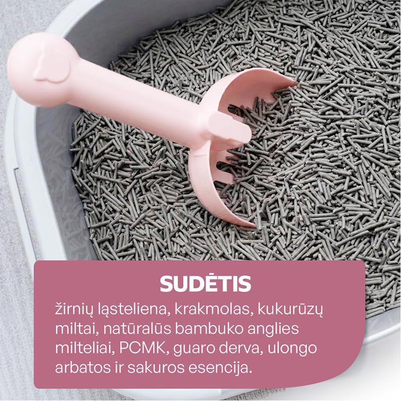 Kačių kraikas su bambuko anglimi, ulongo arbatos ir sakuros esencija