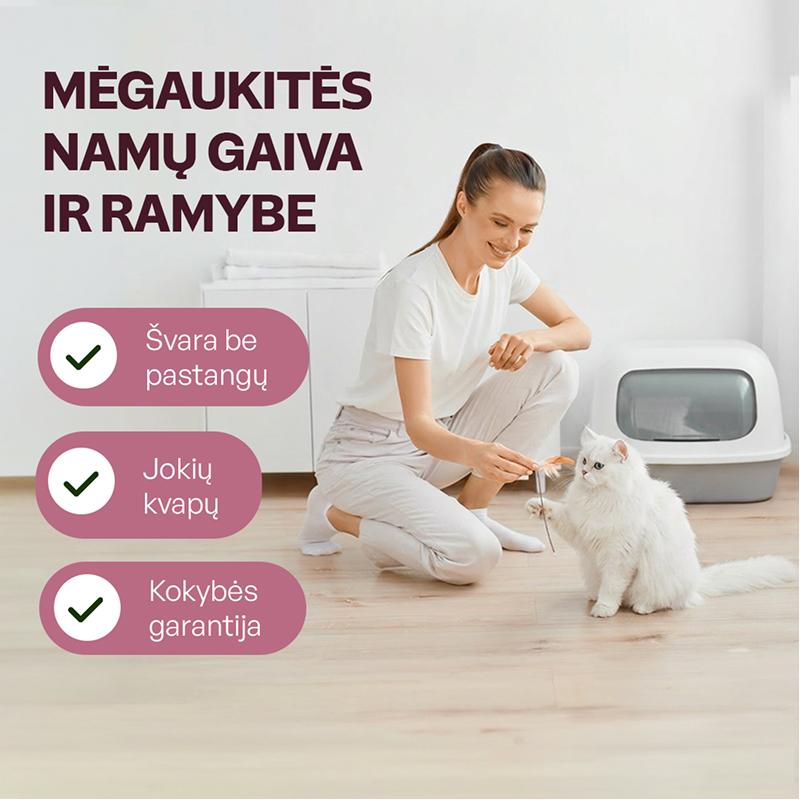 Kačių kraikas su bambuko anglimi, ulongo arbatos ir sakuros esencija