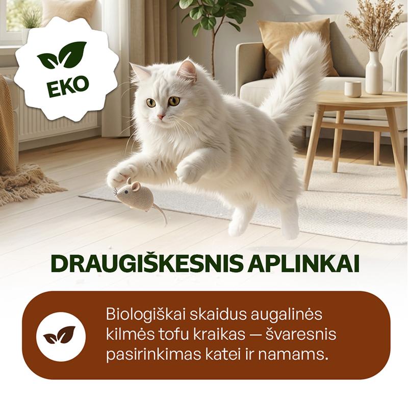 Sterilizuotų kačių kraikas su kokoso anglimi, kokosų ir migdolų esencija