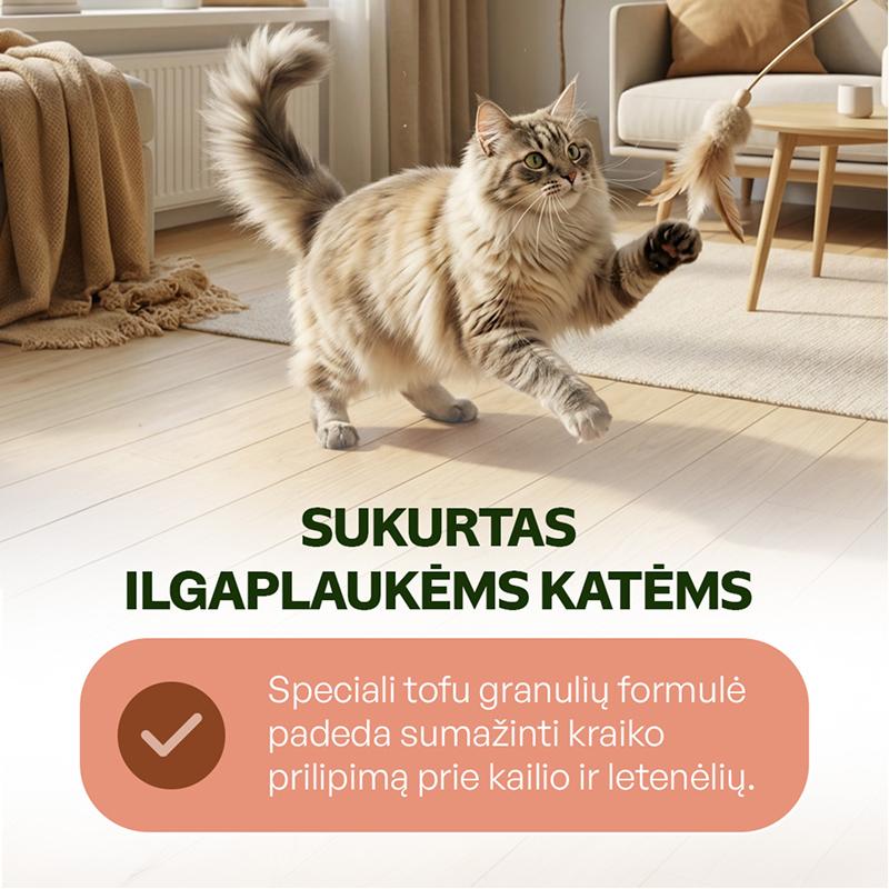 Kačių kraikas su persikų esencija