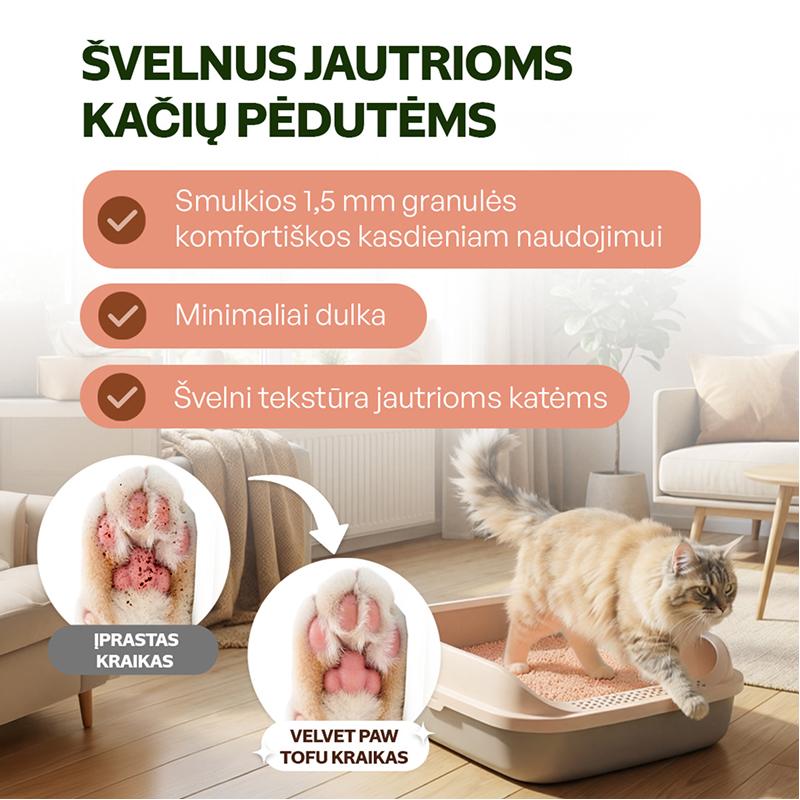 Kačių kraikas su persikų esencija