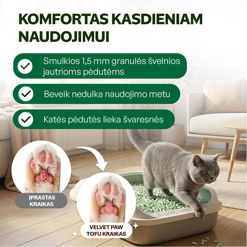 Kačių kraikas su gėlių esencija