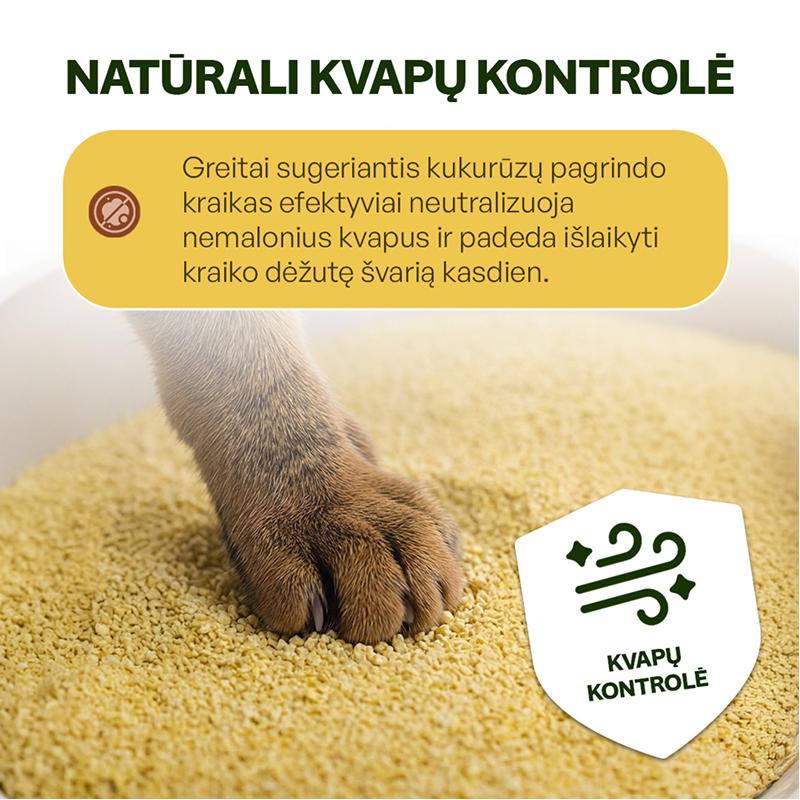 Natūralus kukurūzų kačių kraikas