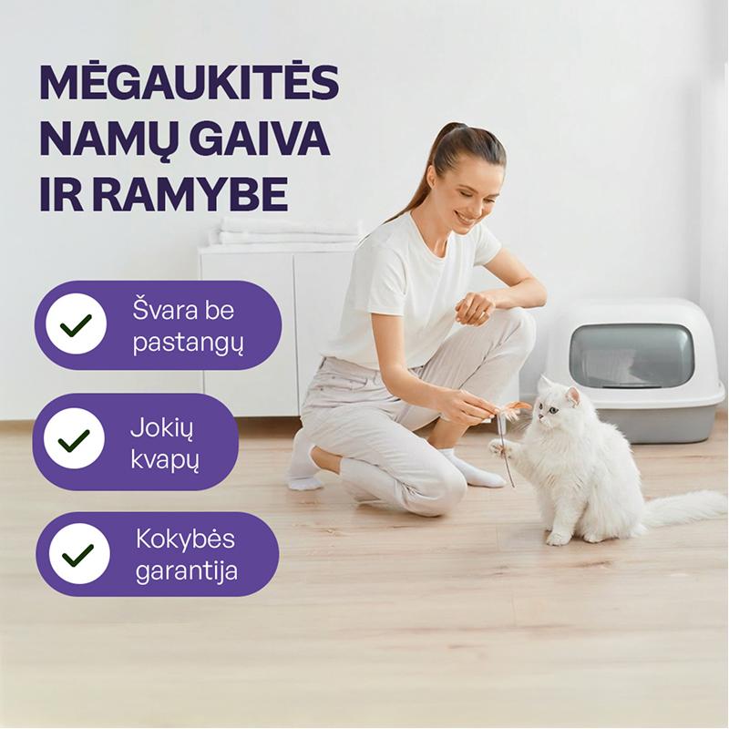 Natūralus manioko šaknies kačių kraikas