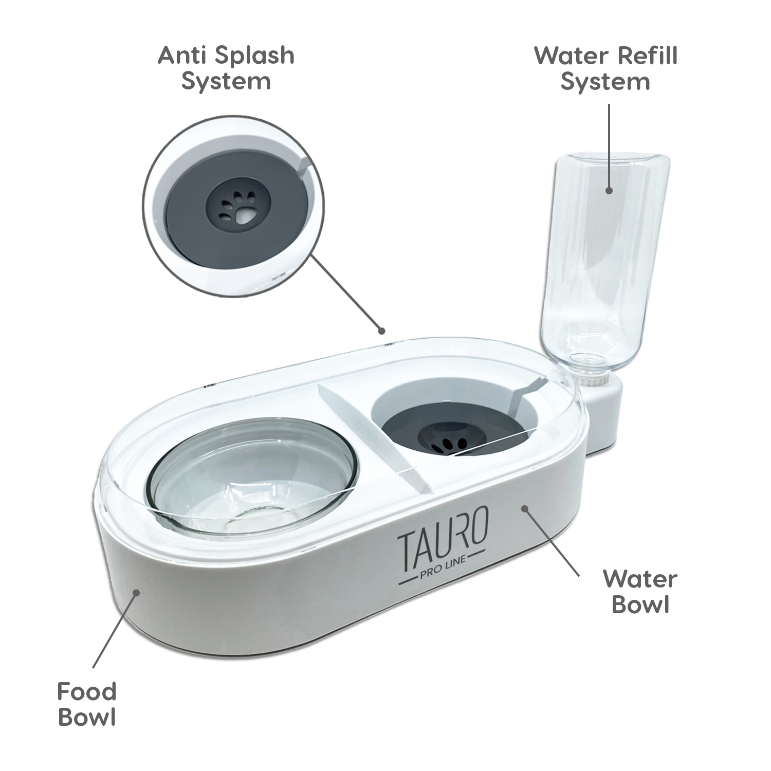 2-in-1 No-Spill Floating Pet Water Bowl with Refill System