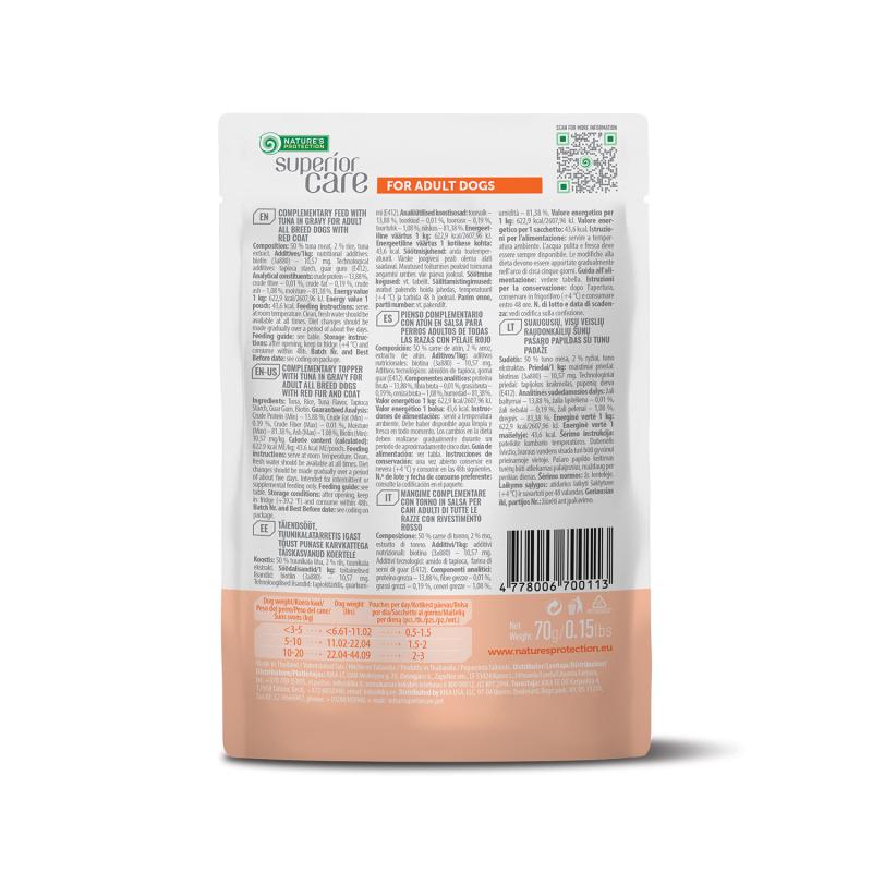 Adult Dog Wet Food for All Breed Dogs with Tuna & Rice