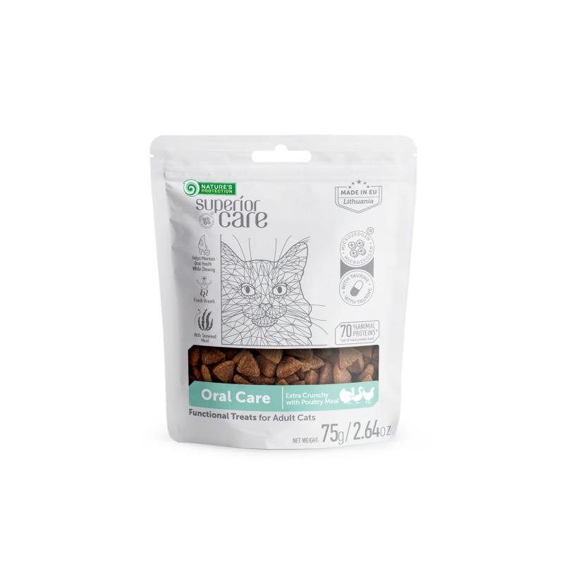 Oral Care Cats Dental Treats For Adult Cats Of All Breeds With Poultry And Seaweed