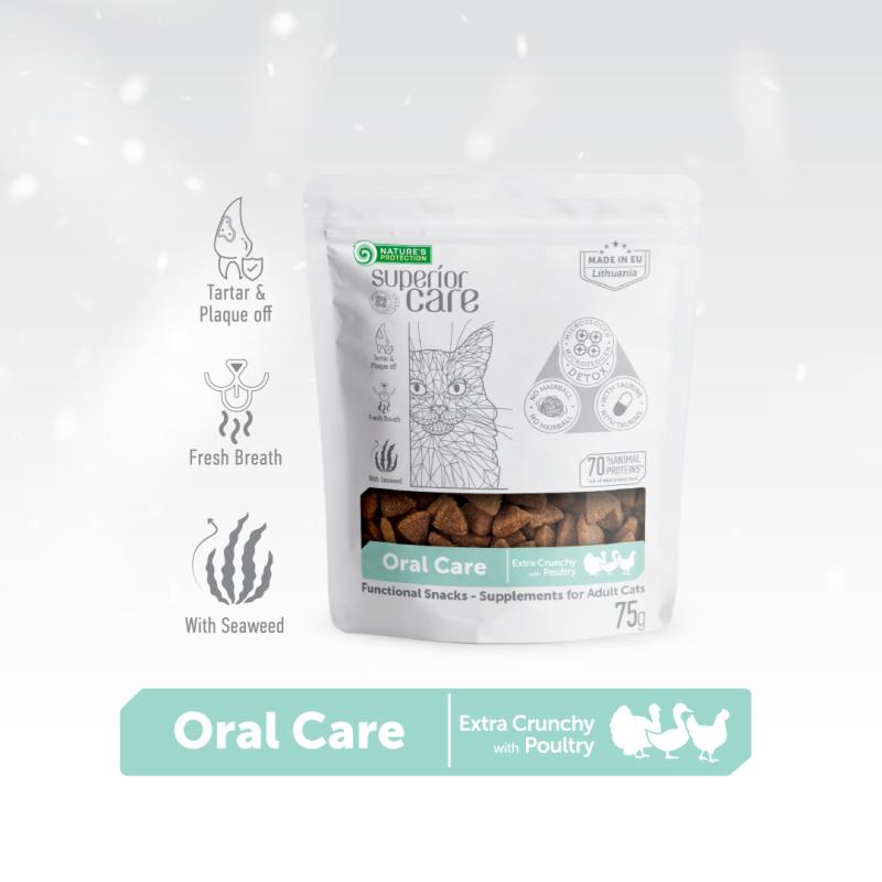 Oral Care Cats Dental Treats For Adult Cats Of All Breeds With Poultry And Seaweed