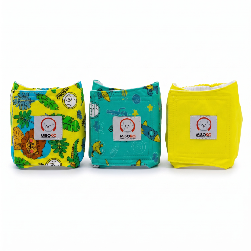 Reusable Male Dog Belly Bands – 3 Pack, Leakproof & Ultra Absorbent