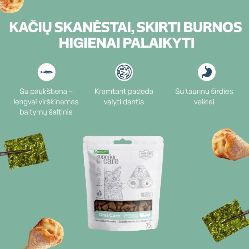 Suaugusių kačių pašaro papildas - skanėstai su paukštiena