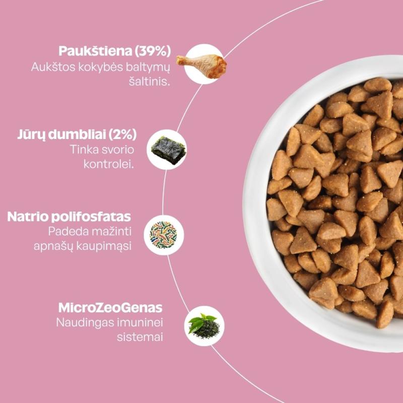 Nature's Protection Superior Care suaugusių sterilizuotų kačių pašaro papildas – skanėstai su paukštiena