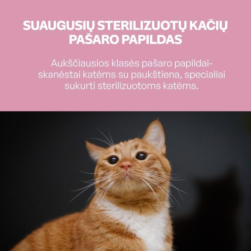 Nature's Protection Superior Care suaugusių sterilizuotų kačių pašaro papildas – skanėstai su paukštiena
