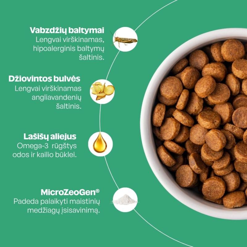 Nature's Protection Superior Care visų dydžių ir amžiaus grupių baltakailių šunų sausas pašaras su vabzdžiais