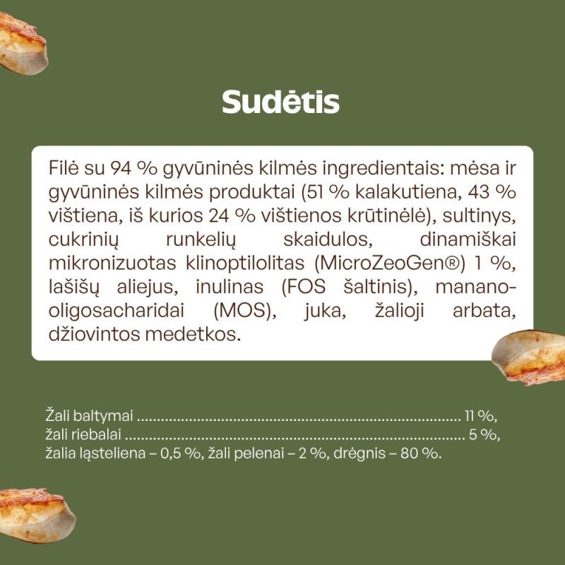 Begrūdis šlapias pašaras kačiukams su kalakutiena ir vištos krūtinėle