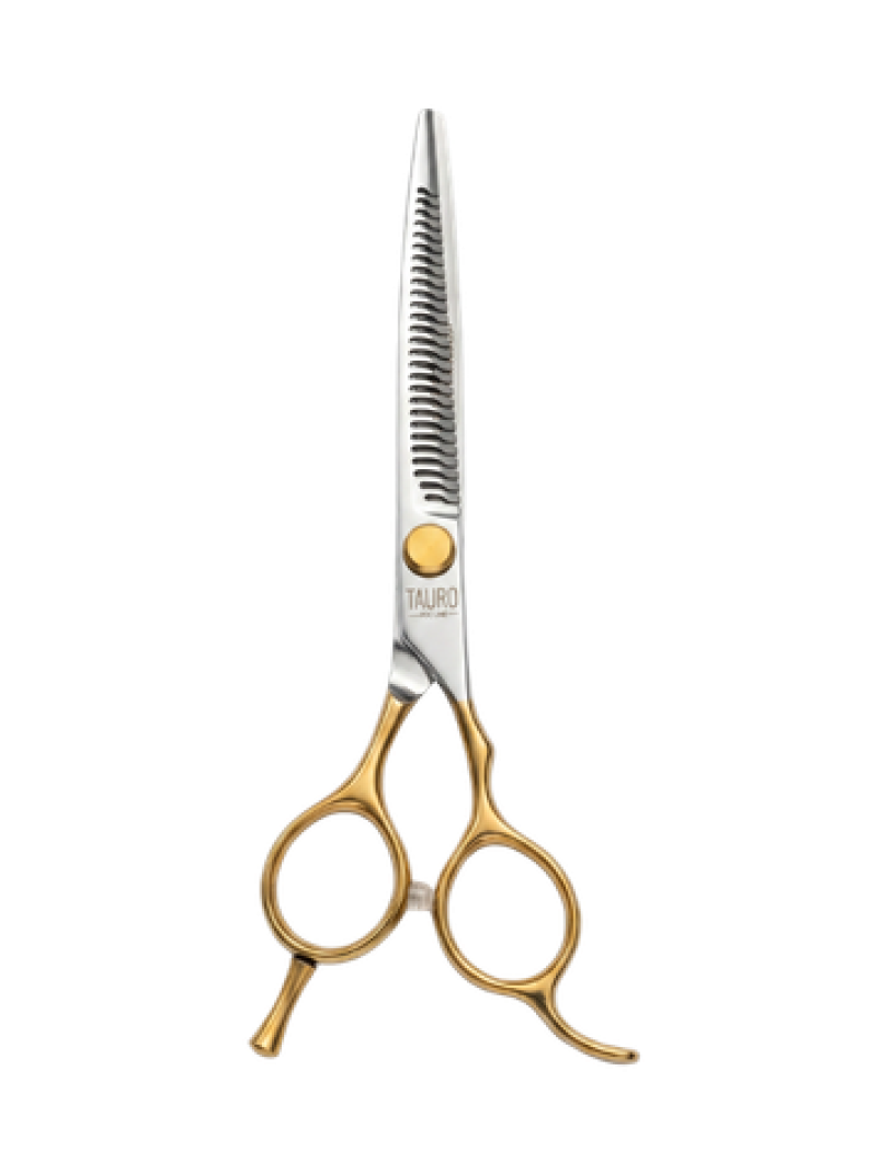TAURO Perfection by Janita J. Plungė lenktos filiravimo žirklės dešiniarankiams, 26 dantukai, nerūdijančiojo plieno, 18 cm